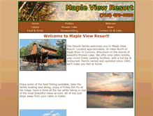 Tablet Screenshot of mapleviewresort.com